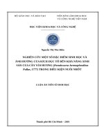 Nghiên cứu một số đặc điểm sinh học và ảnh hưởng của kích dục tố đến khả năng sinh sản của cầy vòi hương ( paradoxurus hermaphroditus pallas, 1777) trong điều kiện nuôi nhốt 