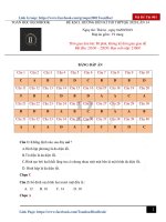 ĐỀ KSCL HƯỚNG đến kì THI THPTQG 2020 lần 14 đáp án 