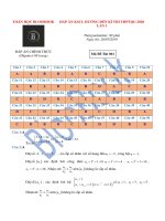 ĐỀ KSCL HƯỚNG đến kì THI THPTQG 2020 lần 1 đa 