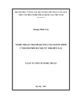 Nghệ thuật tranh quảng cáo ngoài trời ở thành phố hà nội từ năm 1986 đến nay 