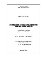 Xu hướng nghề sư phạm của giảng viên trẻ trong nhà trường quân đội 