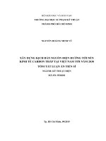 XÂY DỰNG KỊCH bản NGUỒN điện HƯỚNG tới nền KINH tế CARBON THẤP tại VIỆT NAM tới năm 2030 tt 