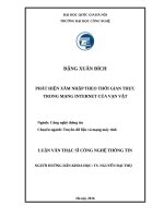 Phát hiện xâm nhập theo thời gian thực trong mạng internet của vạn vậ 