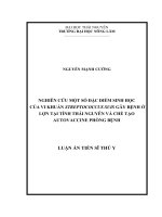 Nghiên cứu một số đặc điểm sinh học của vi khuẩn streptococcus suis gây bệnh ở lợn tại tỉnh thái nguyên và chế tạo autocvaccine phòng bệnh 