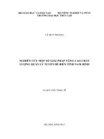 Nghiên cứu một số giải pháp nâng cao chất lượng quản lý tuyến đê biển tỉnh nam định 