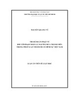 Thi hành án phạt tù đối với phạm nhân là người chưa thành niên trong pháp luật thi hành án hình sự việt nam 