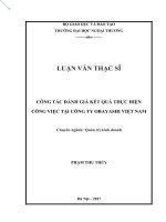 LUẬN văn THẠC sĩ công tác đánh giá kết quả thực hiện công việc tại công ty obayashi việt nam 