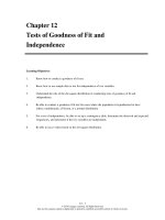 Statistics for Business and Economics chapter 12 Tests of Goodness of Fit andIndependence