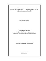 Các nhân tố chủ yếu tác động tới năng lực cạnh tranh của doanh nghiệp nhỏ và vừa tỉnh vĩnh phúc 