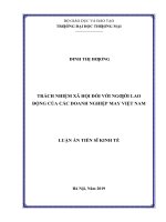 Trách nhiệm xã hội đối với người lao động của các doanh nghiệp may việt nam 