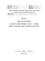 Bài thu hoạch lớp bồi dưỡng  theo tiêu chuẩn CDNN giáo viên mầm non hạng III