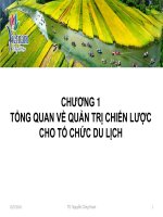TỔNG QUAN VỀ QUẢN TRỊ CHIẾN LƯỢC CHO DU LỊCH