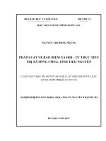 Pháp luật về bảo hiểm xã hội   từ thực tiễn thị xã sông công tỉnh thái nguyên 