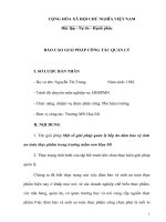 BÁO cáo GIẢI PHÁP CÔNG tác QUẢN lý một số giải pháp quản lý bếp ăn đảm bảo vệ sinh an toàn thực phẩm trong trường mầm non họa mi 