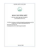 Xây dựng cơ sở dữ liệu tích hợp liên ngành đáp ứng yêu cầu sử dụng, bảo vệ tài nguyên đất thành phố hà nội 