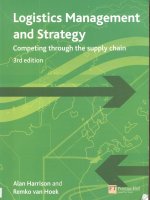 Harrisons logistics management and strategy, competing through the supply chain (3rd edition) 1 