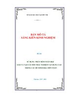 Sử dụng phần mềm toán học giải và tạo câu hỏi trắc nghiệm vận dụng cao trong các đề minh họa môn toán 