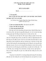 Rèn luyện kĩ năng đọc diễn cảm cho học sinh trong giờ học ngữ văn 