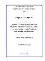 LUẬN văn THẠC sĩ nghiên cứu môi trường đầu tư trực tiếp nước ngoài của malaysia giai đoạn 2012 2015 và bài học kinh nghiệm cho việt nam 