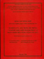 Nghiên cứu, xây dựng hệ thống cơ sở dữ liệu liên ngành phục vụ phát triển bền vững vùng tây bắc 