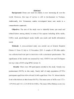 NHU CẦU CHĂM SÓC SỨC KHỎE TẠI NHÀ CỦA NGƯỜI CAO TUỔI QUẬN 12 HỒ CHÍ MINH