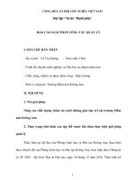 BÁO cáo GIẢI PHÁP CÔNG tác QUẢN lý nâng cao chất lượng chăm sóc nuôi dưỡng giáo dục trẻ tại trường mầm non krông ana