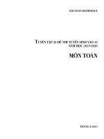 Top20 đề thi toán  vào 10 có đáp án final