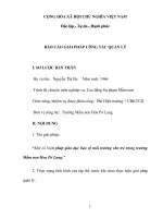 BÁO cáo GIẢI PHÁP CÔNG tác QUẢN lý một số biện pháp giáo dục bảo vệ môi trường cho trẻ trong trường mầm non hoa pơ lang 