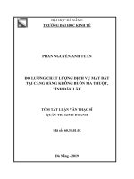 Đo lường chất lượng dịch vụ mặt đất tại Cảng hàng không Buôn Ma Thuột