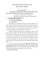 Khơi dậy tình yêu quê hương bến tre qua hoạt động dạy học ngữ văn trong nhà trường THPT 