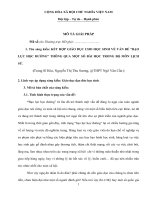 Kết hợp giáo dục cho học sinh về vấn đề “bạo lực học đường” thông qua một số bài học trong bộ môn lịch sử 