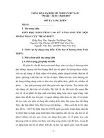 GIÚP HS NÂNG CAO kỹ NĂNG GIẢI tốt một số bài TOÁN cực TRỊ số PHỨC 