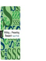 Angela thodys writing and presenting research 