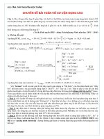 BÀI tập vô cơ vận DỤNG CAO có lời GIẢI CHI TIẾT (khá hay)