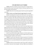 Câu hỏi thảo luận CNXHKH