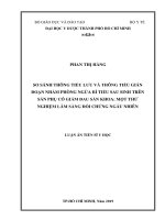 So sánh thông tiểu lưu và thông tiểu gián đoạn nhằm phòng ngừa bí tiểu sau sinh trên sản phụ có giảm đau sản khoa: một thử nghiệm lâm sàng đối chứng ngẫu nhiên