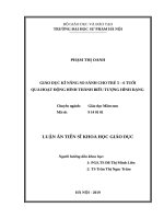 Giáo dục kĩ năng so sánh cho trẻ 5 – 6 tuổi qua hoạt động hình thành biểu tượng hình dạng
