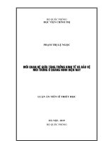 Mối quan hệ giữa tăng trưởng kinh tế và bảo vệ môi trường ở quảng ninh hiện nay