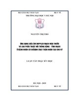 ỨNG DỤNG SIẤU ÂM DOPPLER MẠCH MỎU TRƯỚC  Và SAU PHẪU THUẬT NỐI THỄNG ĐỘNG  TĨNH MẠCH  Ở BỆNH NHÂN CÚ CHỈĐỊNH CHẠY THẬN NHÂN TẠO CHU KỲ