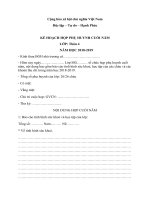 BIEN bản họp PHỤ HUYNH CUOI NAM 2018