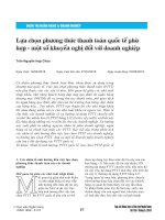 Lựa chọn phương thức thanh toán quốc tế phù hợp  một số khuyến nghị đối với doanh nghiệp