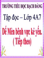 Tuan 2 De Men benh vuc ke yeu tiep theo