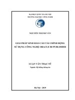 Giải pháp sinh báo cáo tài chính động sử dụng công nghệ oracle BI pulisher 