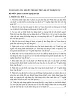 NGÂN HÀNG CÂU HỎI ÔN THI HỌC PHẦN QUẢN TRỊ DỊCH VỤ