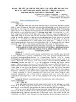 Đánh giá kết quả bước đầu điều trị liệt dây thanh hai bên tư thế khép sau phẫu thuật tuyến giáp bằng phương pháp treo dây thanh một bên