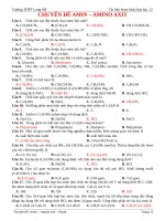 AMIN AMINO AXIT trong đề thi THPT