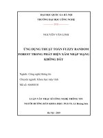 Ứng dụng thuật toán fuzzy random forest trong phát hiện xâm nhập mạng không dây 