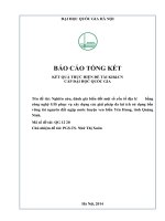 Nghiên cứu, đánh giá biến đổi một số yếu tố địa lý bằng công nghệ GIS phục vụ xây dựng các giải pháp đa lợi ích sử dụng bền vững tài nguyên đất ngập nước huyện ven biển yên hưng, tỉnh quảng ninh  