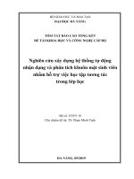 Nghiên cứu xây dựng hệ thống tự động nhận dạng và phân tích khuôn mặt sinh viên nhằm hỗ trợ việc học tập tương tác trong lớp học tt 