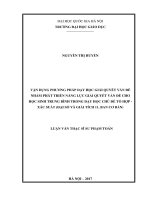 Vận dụng phương pháp dạy học giải quyết vấn đề nhằm phát triển năng lực giải quyết vấn đề cho học sinh trung bình trong dạy học chủ đề ”tổ hợp   xác suất” (đại số và giải tích 11, ban cơ bản) 